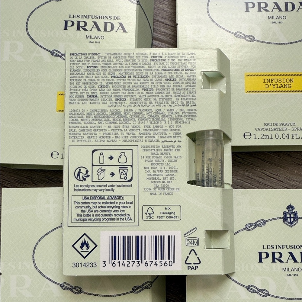 5 -Prada Les Infusions de Parfum Ylang Set - Cream and Yellow - Picture 3 of 3